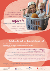 Flyer Infocafé „zur Berufsrückkehr 2026“